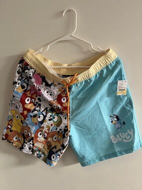 Bluey Two-Tone Cartoon Hybrid Shorts - Light Blue & Multi